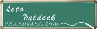 Leto Waldeck Visitenkarte